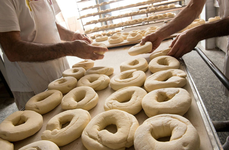 putting-bagels-on-pan