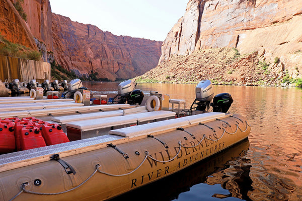 rafts lined up