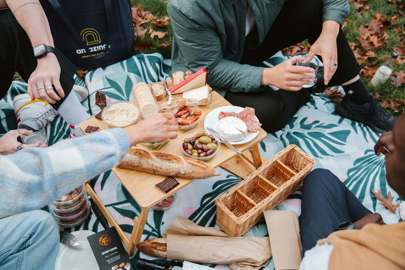 reaching-for-picnic-food