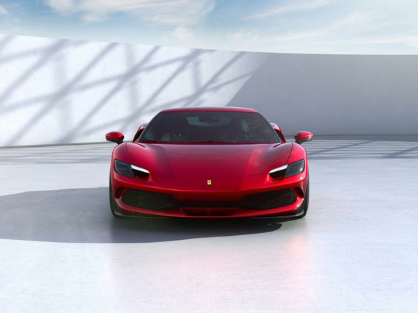 Sleek Ferrari 296 GTB Cornering on Raceway