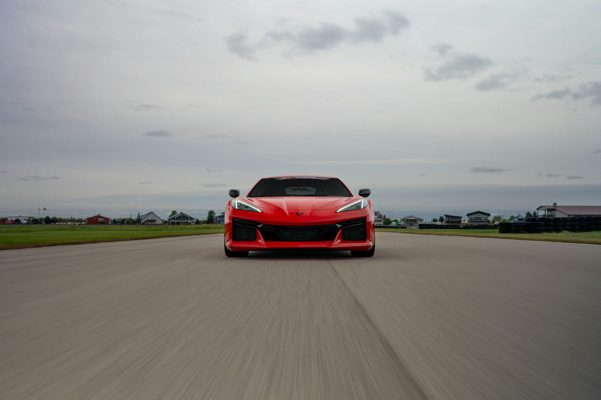 red-corvette-straight-on