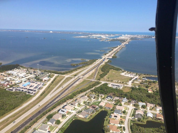 window view from helicopter