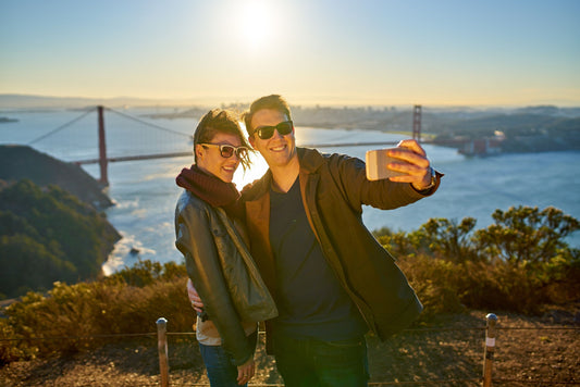 selfie with golden gate bridge