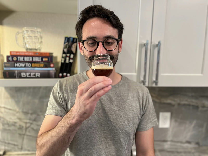 smelling beer