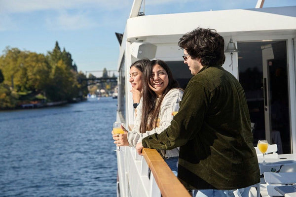 soaking up the sun on the boat