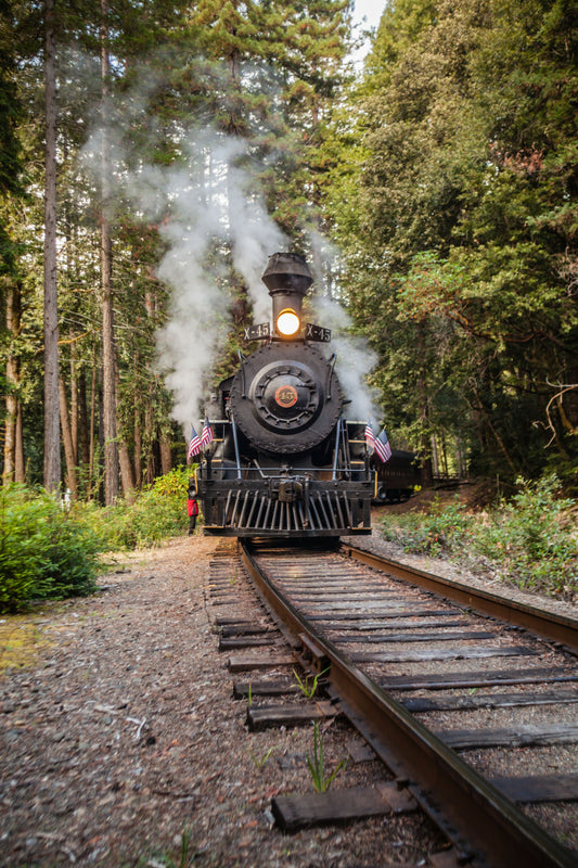 steaming train