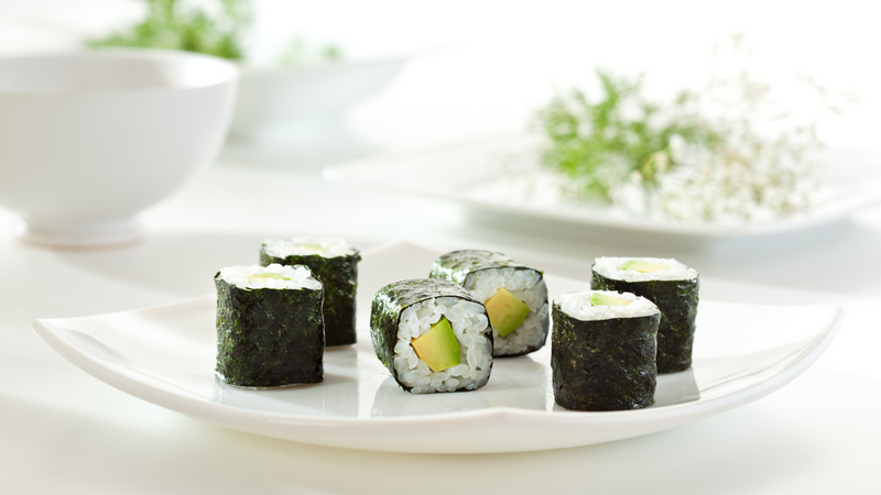 Sushi on a plate