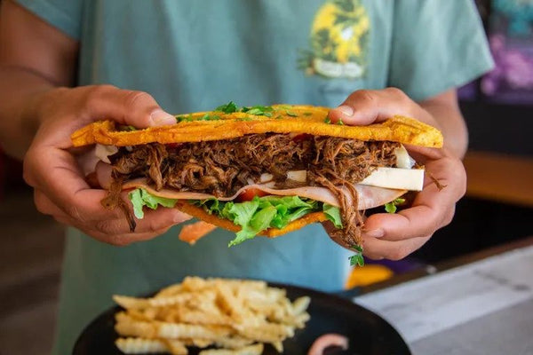 taco sandwich close up