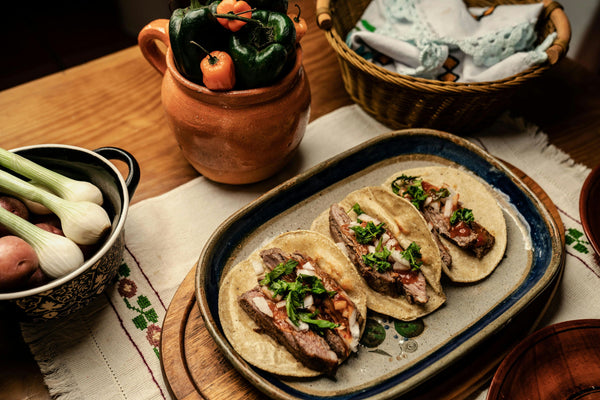 tacos plated
