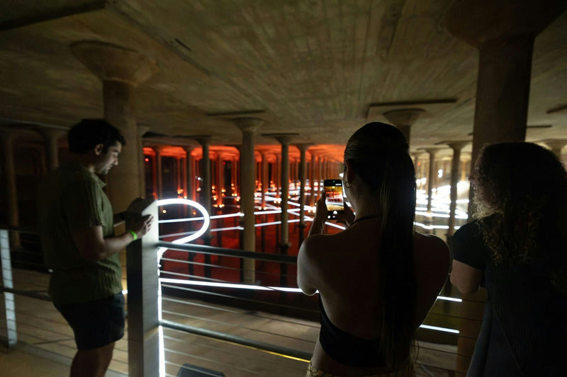 taking photos of Cistern