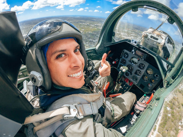 looking at earth from inside fighter jet