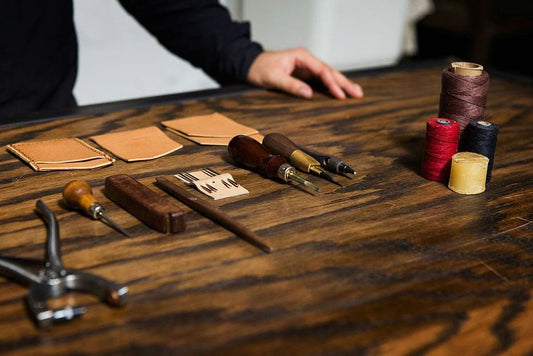 tools for making leather wallet