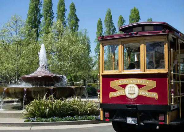 trolley and fountain