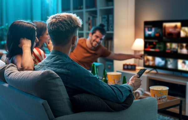 turning on tv