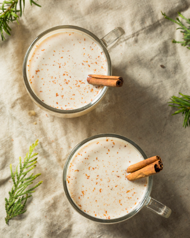 Two Coquito drinks from kit