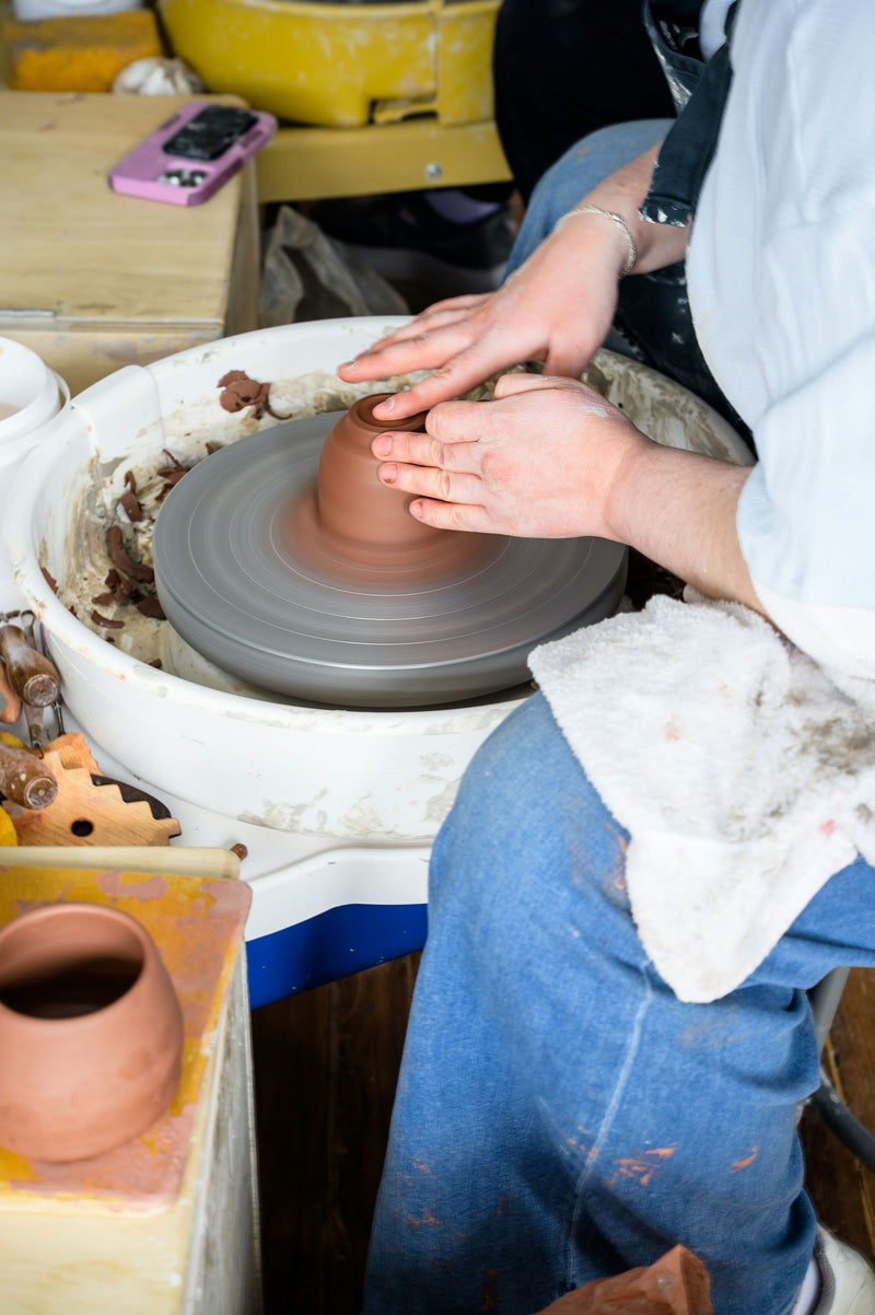 Wheel of pottery in class