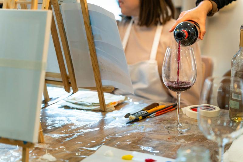 Wine being poured at wine bar