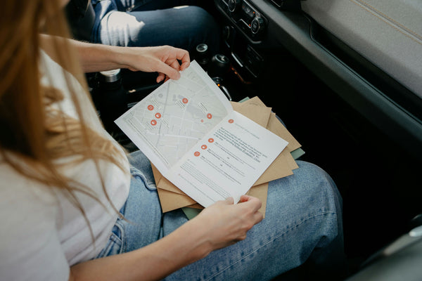 Woman holding booklet