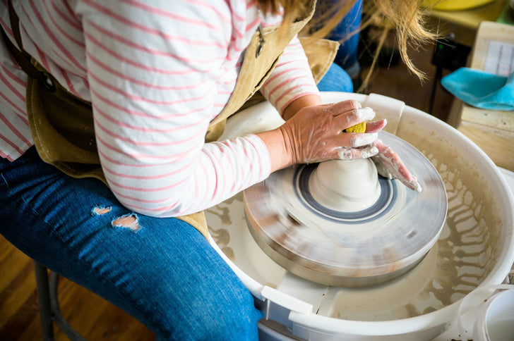Kids Introductory Pottery Wheel Class in Long Branch