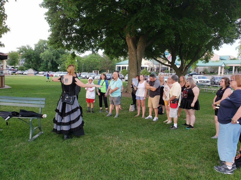 woman talking to a group