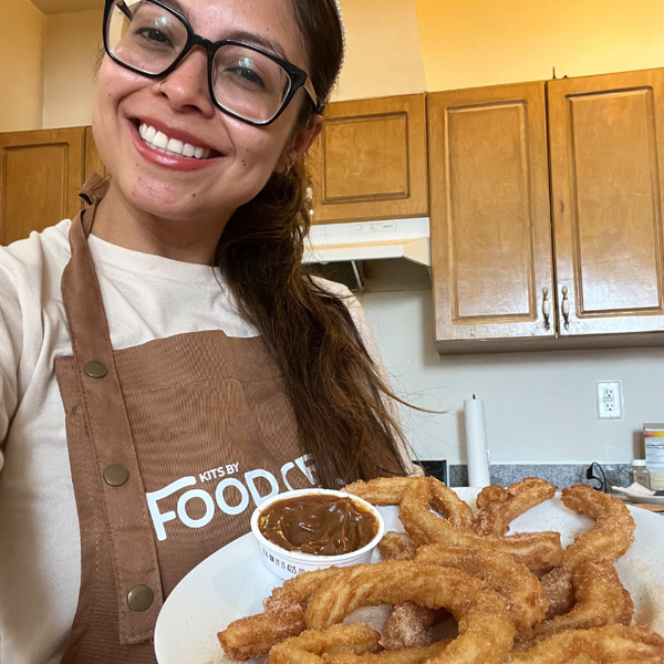 Churros with pink background