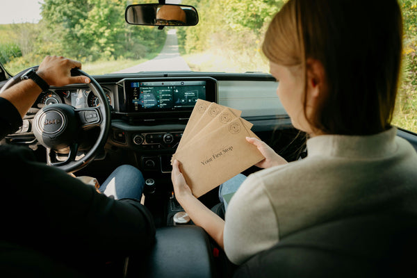 Woman with envelopes
