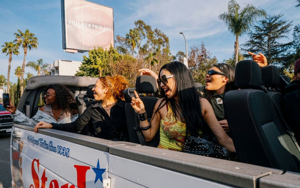 Women in tour bus
