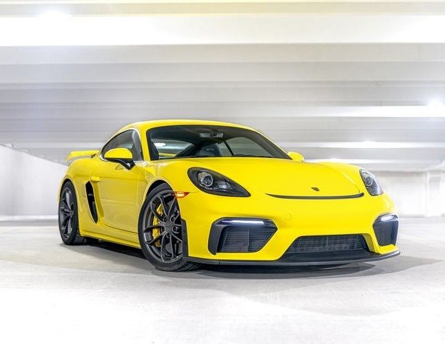 yellow-porsche-gt-on-display