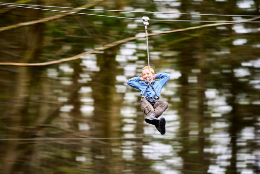 Young child on ropes