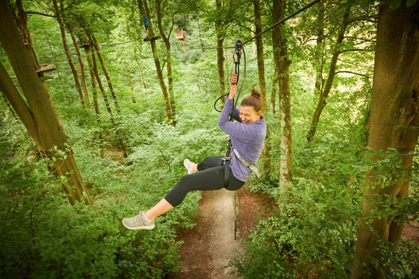 Zipping through forest