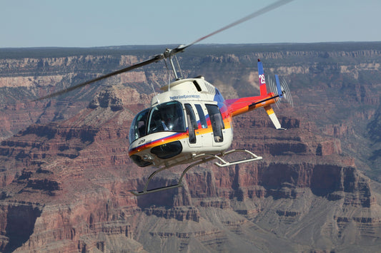 helicopter over the grand canyon