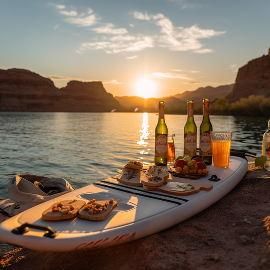picnic on paddle board