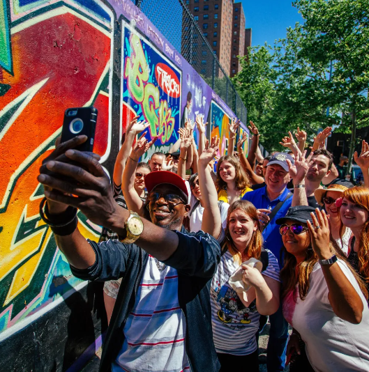 selfie with street art